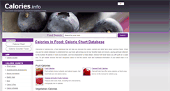 Desktop Screenshot of calories.info