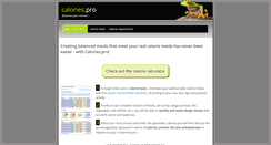 Desktop Screenshot of en.calories.pro
