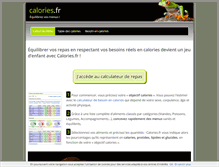 Tablet Screenshot of calories.fr